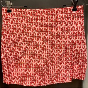 talbots petite red and white sailboats skort
Size 4p